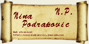 Nina Podrapović vizit kartica